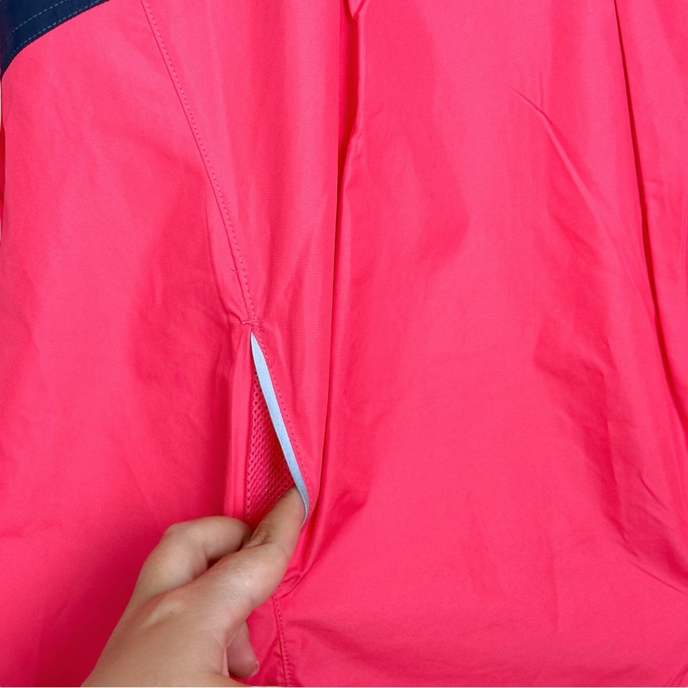 Adidas Lightweight Running Zip Up Swishy Windbreaker Gym Track Jacket Pink Blue - Picture 10 of 14